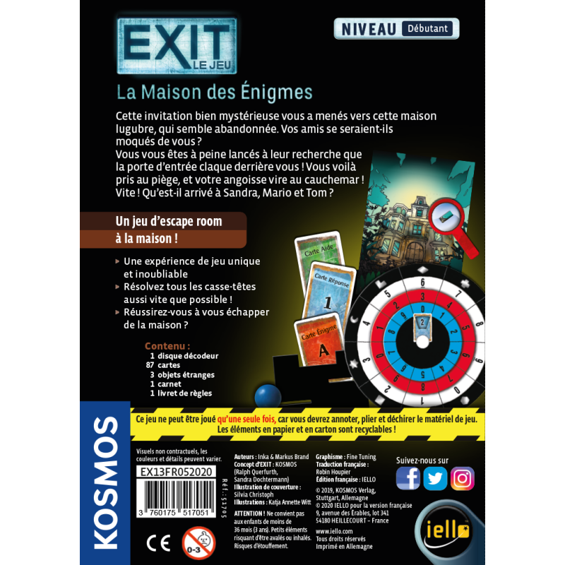 Exit : La Maison des Enigmes (Débutant) 