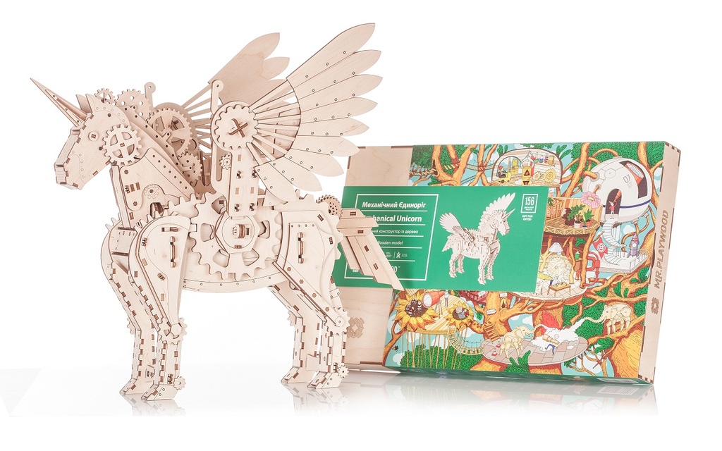 Licorne modèle 3D mobile en bois