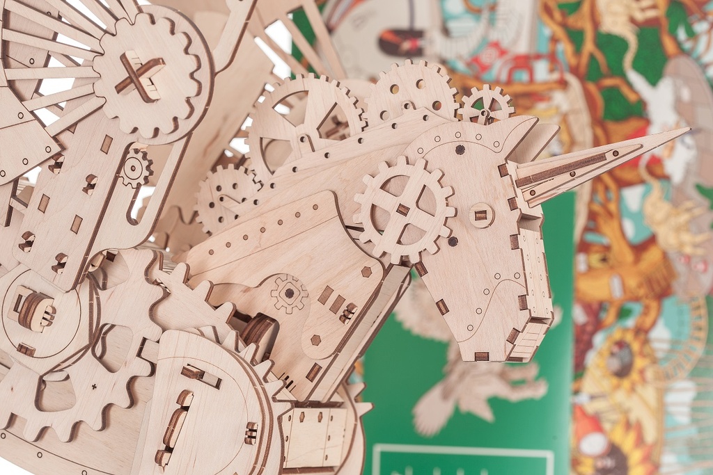 Licorne modèle 3D mobile en bois