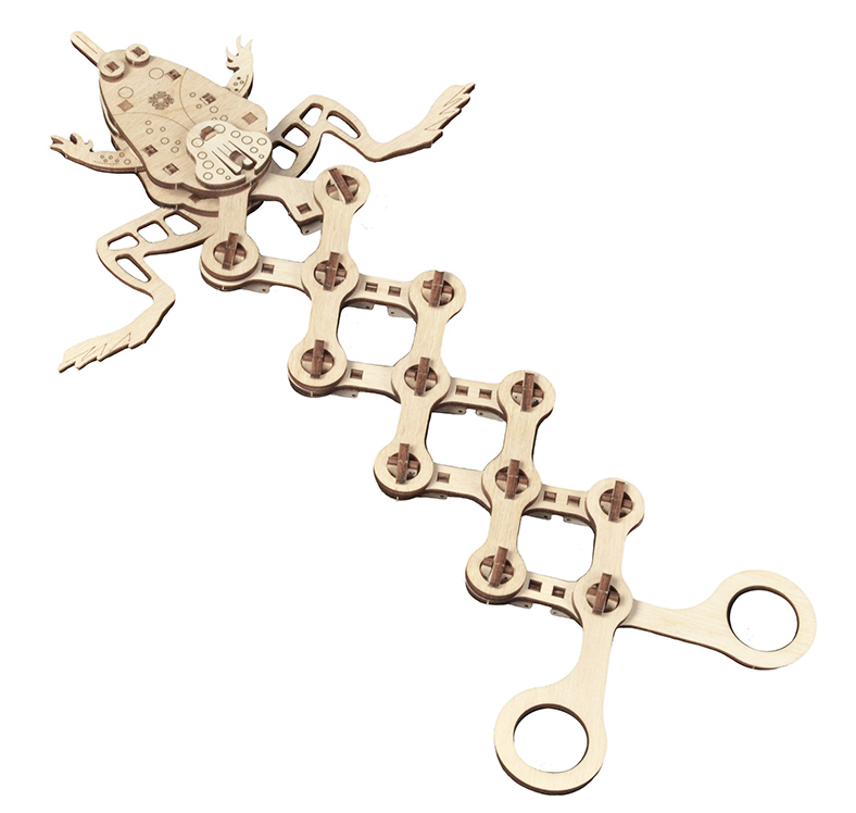 Grenouille modèle 3D mobile en bois