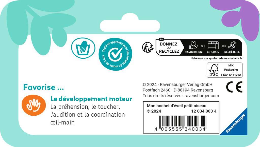 Mon hochet d'éveil petit oiseau