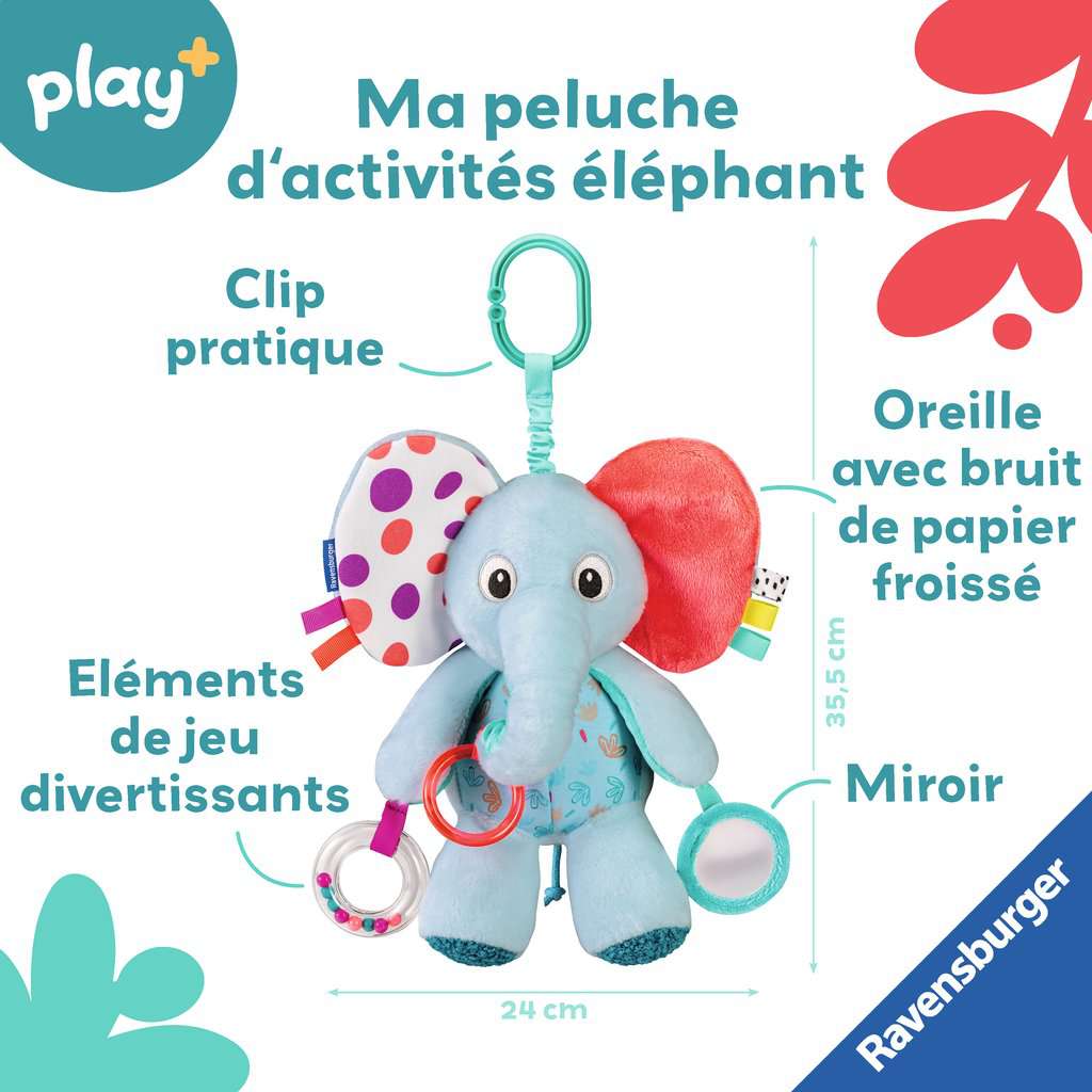 Ma peluche d'activités éléphant