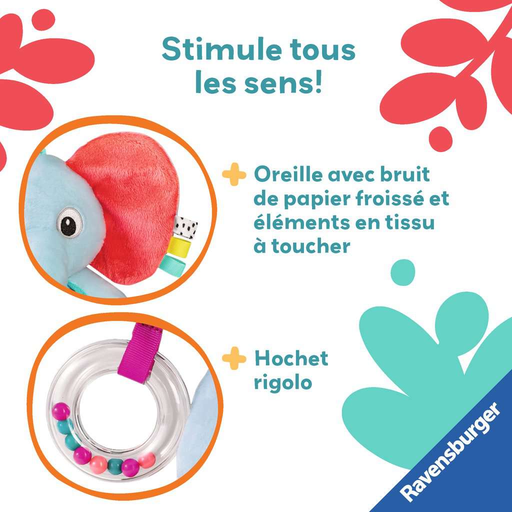 Ma peluche d'activités éléphant