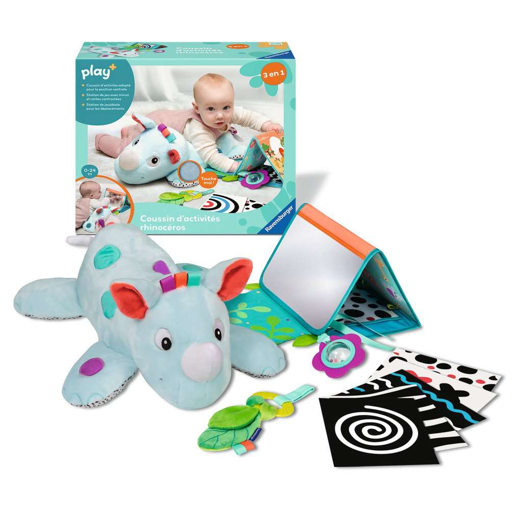 Coussin d'activités rhinocéros