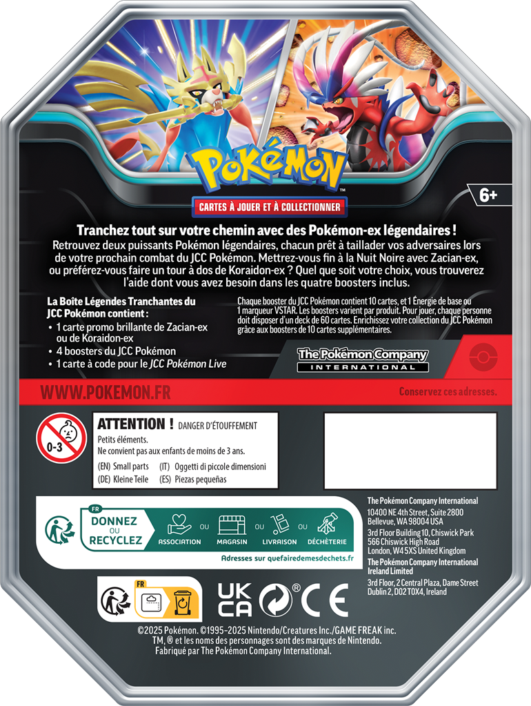 Pokémon : Pokebox Légendes Tranchantes (2v) Q2 25