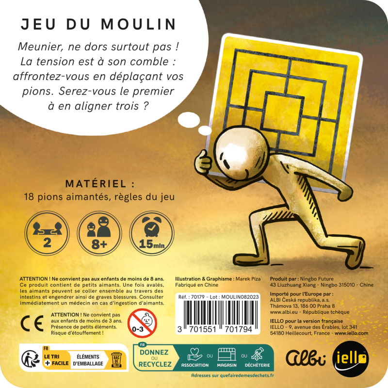 Magnétique : Jeu du moulin 