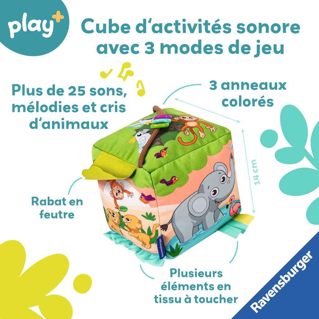 Cube d'activités sonore: les animaux sauvages