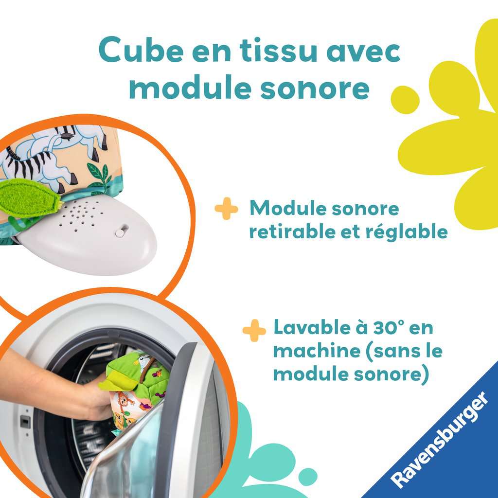 Cube d'activités sonore: les animaux sauvages