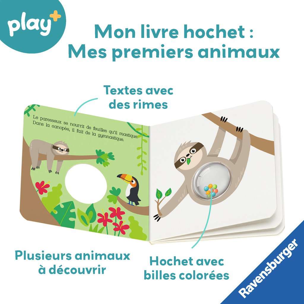 Mon Livre hochet: Mes premiers animaux