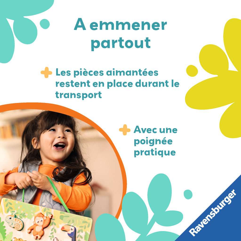 Puzzle en bois sensoriel et aimant