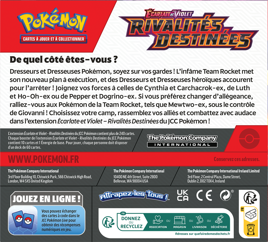 Pokémon EV10 - Rivalités Destinées: Display (36 Boosters)