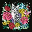 CreArt - 20x20cm - Cat / Chat - Pixie Cold: Cat