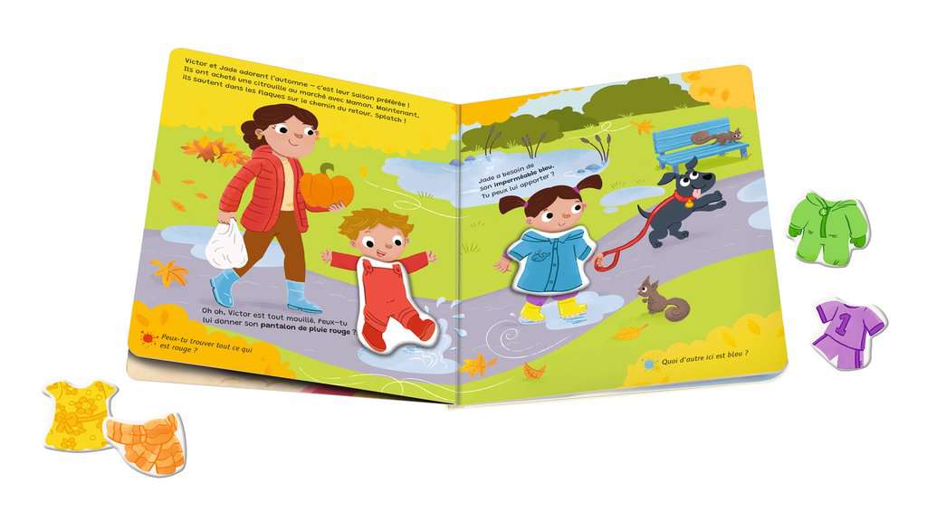 Play+ Mon premier livre aimanté: Apprendre les couleurs en s'habillant