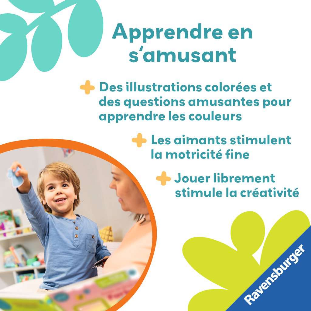 Play+ Mon premier livre aimanté: Apprendre les couleurs en s'habillant