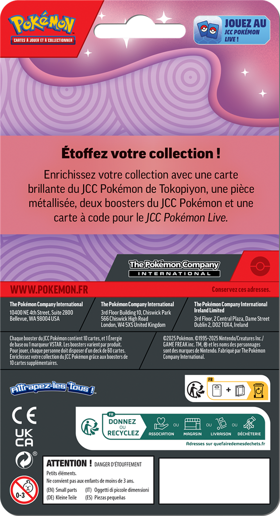 Pokémon: pack 2 boosters Q3 25 (Blister CHECKLANE)