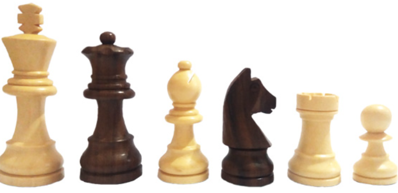 Échiquier (Jeu d'échecs) 25cm - Hauteur du roi 44mm