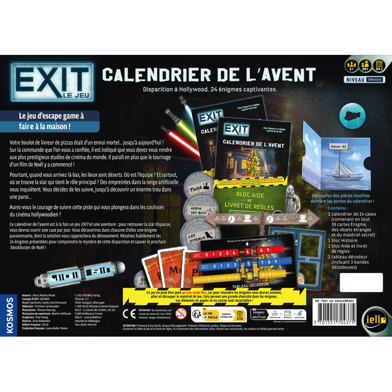 EXIT : Calendrier de l'Avent - Disparation à Hollywood