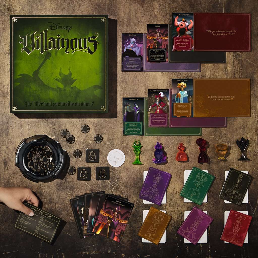 Disney Villainous + 1 jeton maléfique en bois