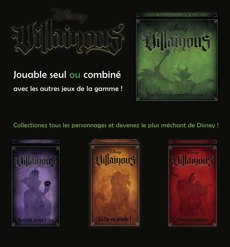 Disney Villainous + 1 jeton maléfique en bois