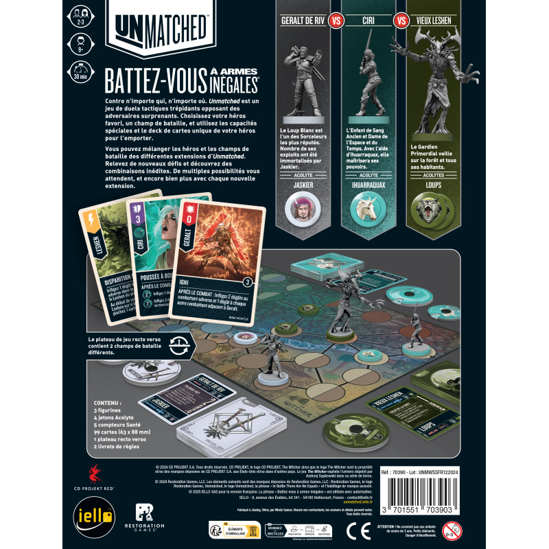 Package Unmatched - The Witcher : La Chute des Royaumes + d'argent et d'acier + 