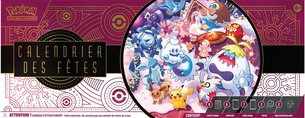 Pokémon : Calendrier des fêtes 2025 (de l'avent)