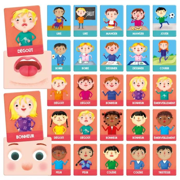 Flashcards Émotions et Actions Montessori