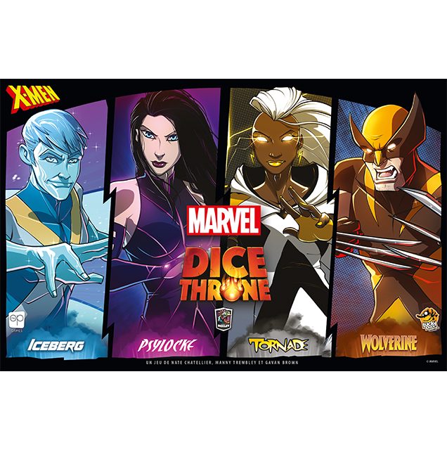 Dice Throne Marvel – Iceberg, Psylocke, Tornade, Wolverine