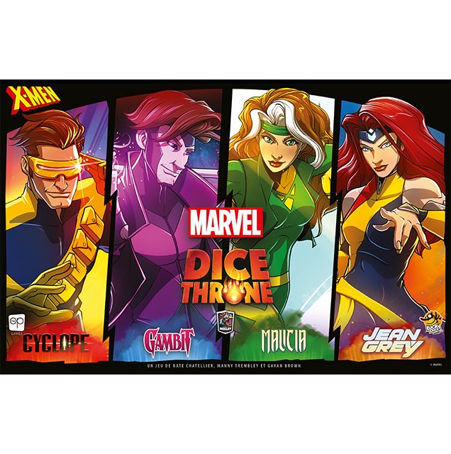 Dice Throne Marvel – Cyclope, Gambit, Malicia, Jean Grey