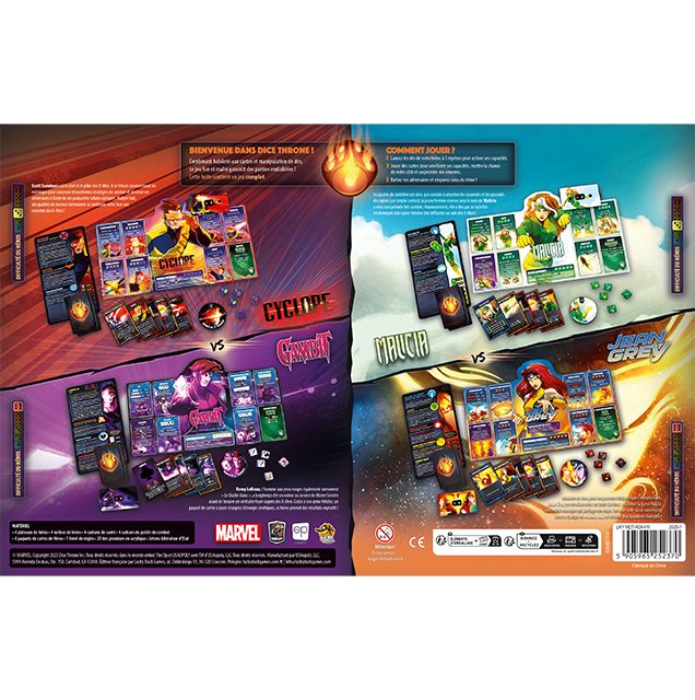 Dice Throne Marvel – Cyclope, Gambit, Malicia, Jean Grey