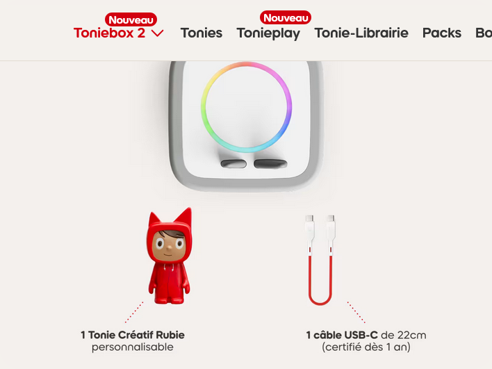 Mon Premier Coffret Toniebox 2 - Gris Lune