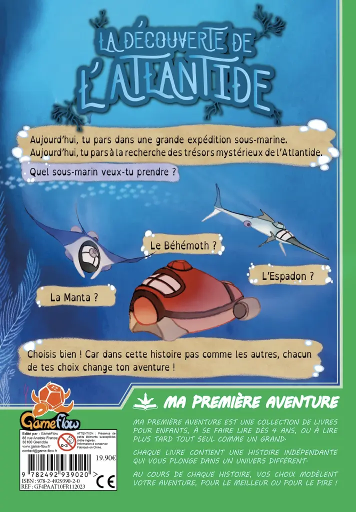 Ma Première Aventure : Découverte de l'Atlantide Version Longue