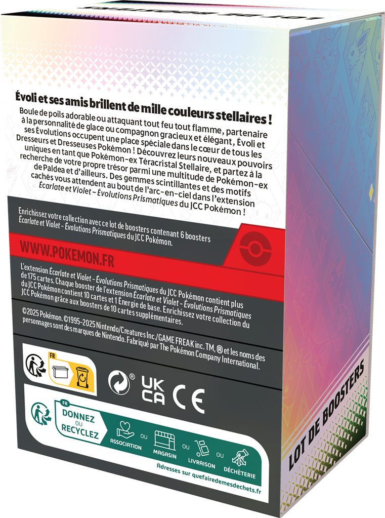 Pokémon EV8.5 - Évolutions Prismatiques - Bundle 6 boosters 