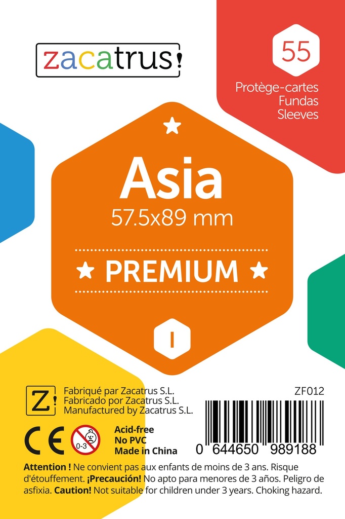 Protège-cartes Zacatrus Asia Premium 57.5 x 89 mm