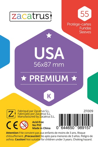 Protège-cartes Zacatrus USA premium 56x87 mm