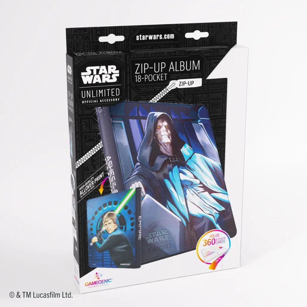 Star Wars Unlimited - Zip-Up Album 18-Pocket : Luke & Palpatine