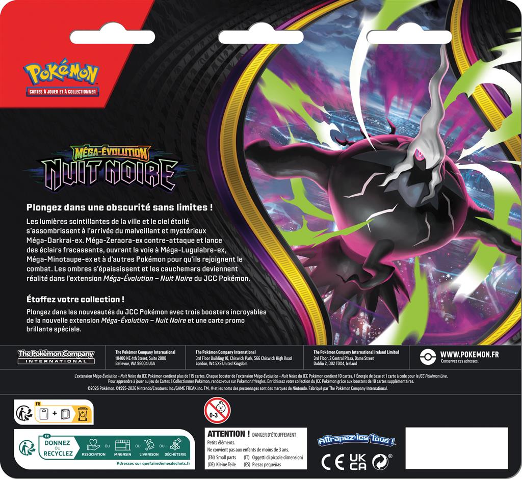 Pokémon ME05 - Nuit Noire : Pack 3 boosters