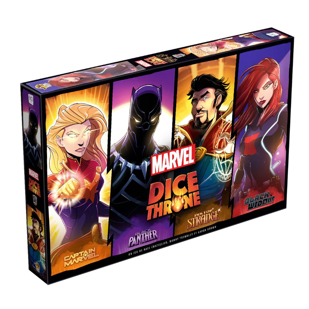 Dice Throne Marvel – Black Panther, Captain Marvel, Black Widow, Dr Strange
