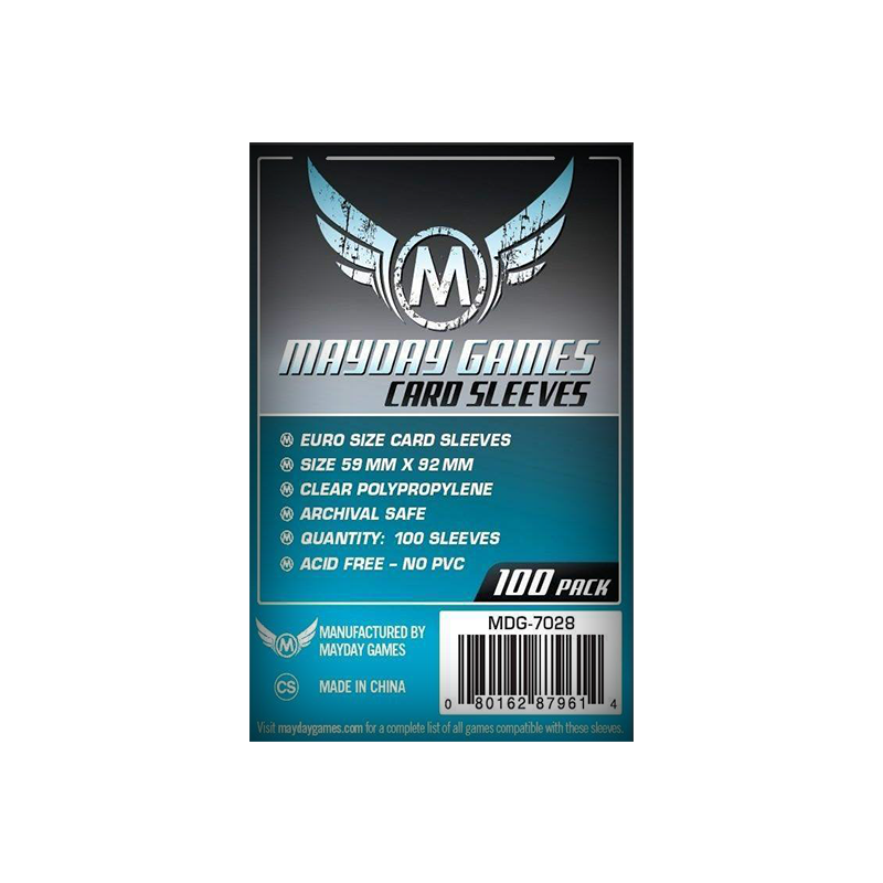 Sleeves 59x92mm Euro Standard - Mayday