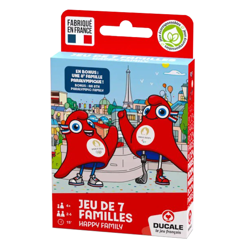 Jeu de 7 Familles mascottes - JO Paris 2024