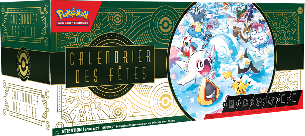 Pokémon : Calendrier des fêtes 2024 (de l'avent)