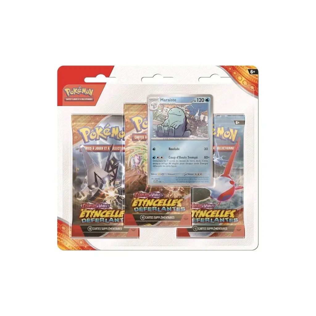Pokémon EV08 - Étincelles Déferlante: Pack 3 Boosters FR