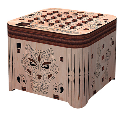 Boite à secret "Tigre" modèle 3D mobile en bois