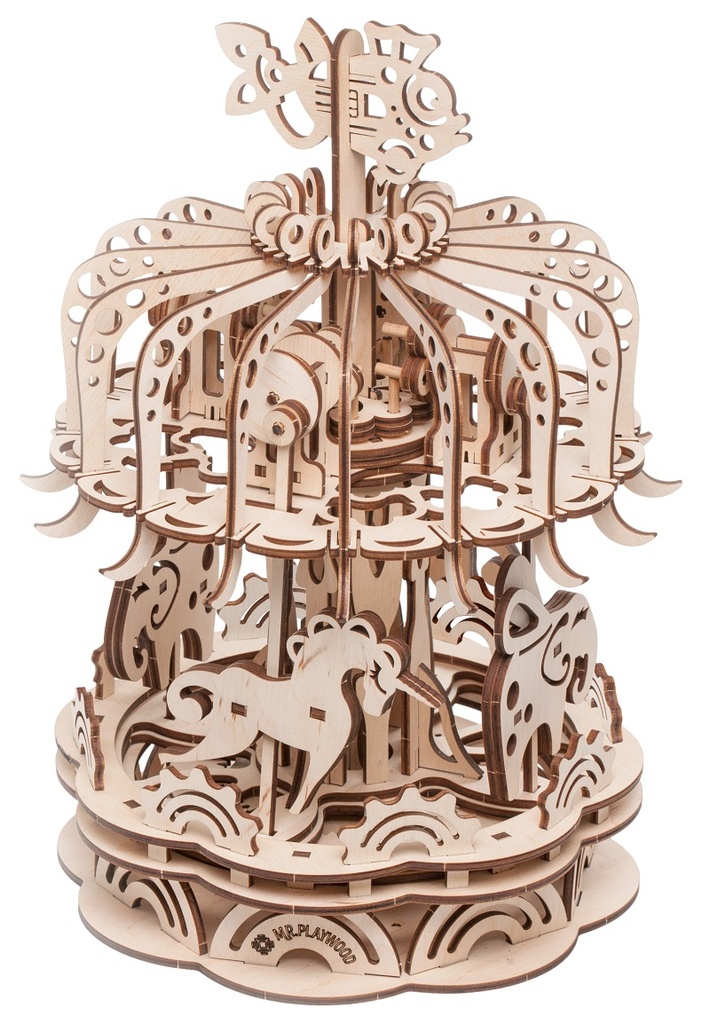 Carrousel maquette 3D mobile en bois
