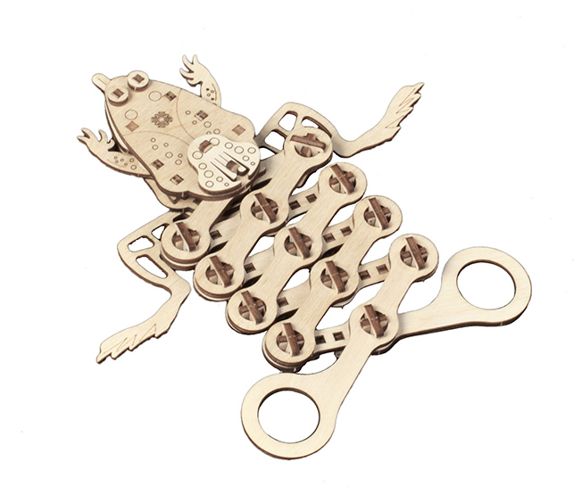 Grenouille modèle 3D mobile en bois