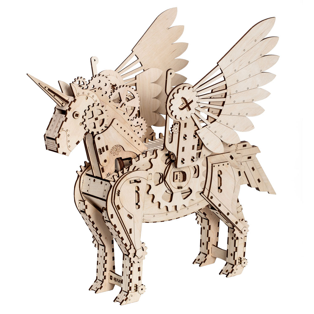 Licorne modèle 3D mobile en bois