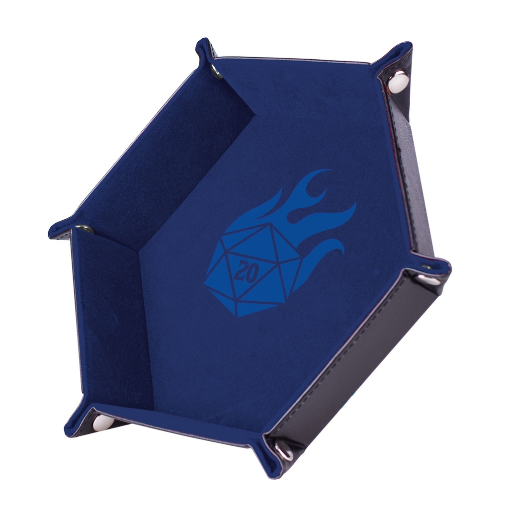 Critical Blue- 19 x 19 cm - Cuir et velours