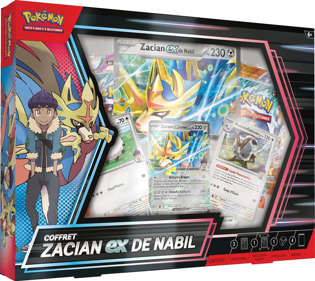 Pokémon : Coffret ex Mars Zacian-ex de Nabil