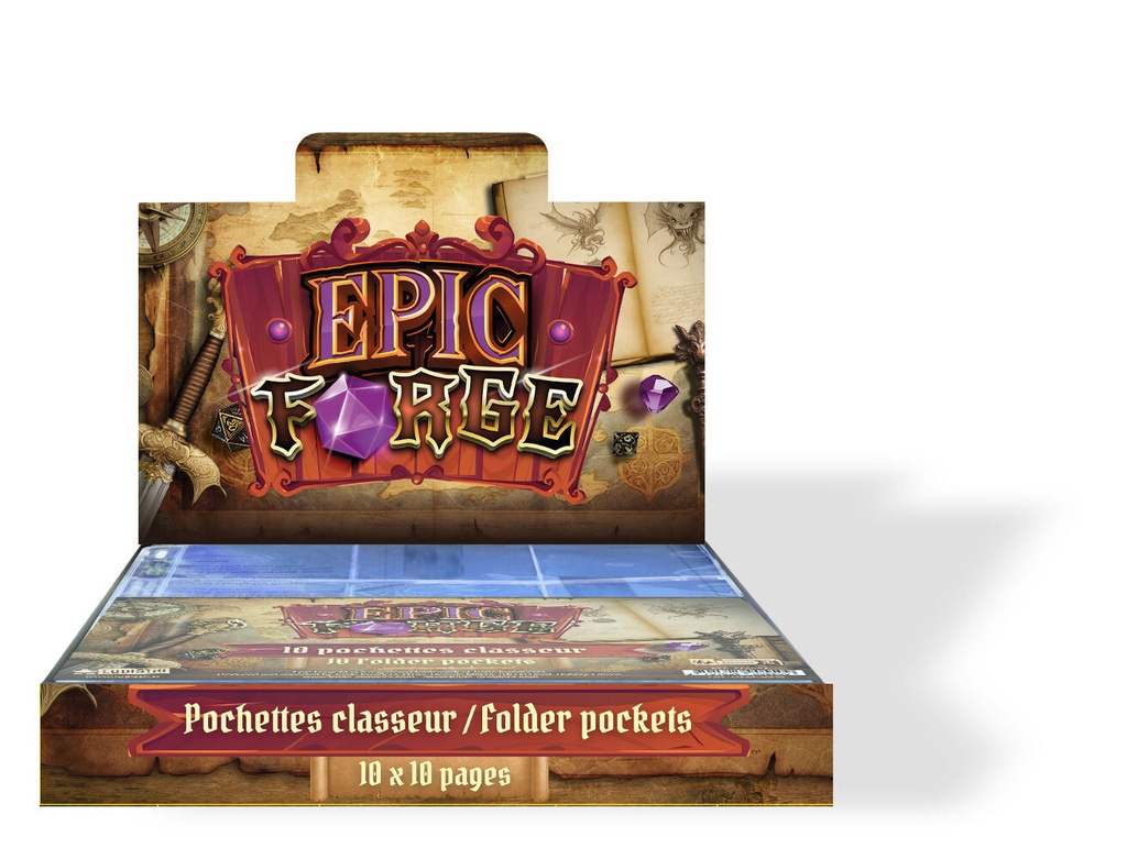 [EF0017c] Epic Forge - Display avec 10 packs de 10 feuilles rangement cartes pour classeur