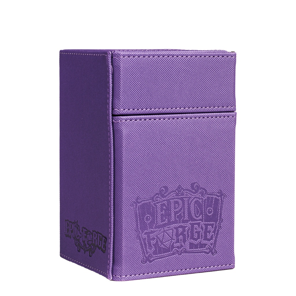 Double Deck Box Epic Forge 100 cartes et rangement Dés - Violet