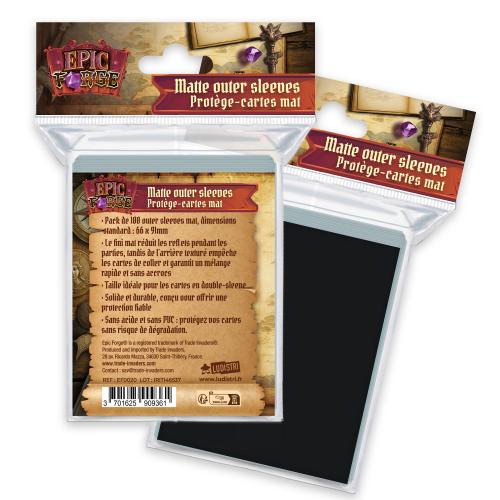 Epic Forge - Outer Sleeves Mat (66*91 mm) x100 (100 microns) - Noir